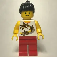 White Torso, Red Legs, Black Hair