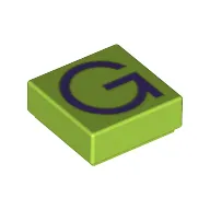 Tile 1 x 1 with letter Capital G Print