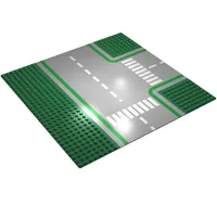 Baseplate 32 x 32 with 8-Stud T Intersection with Road and Crosswalks Print