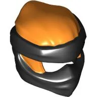 Wrap with Short Back Knot Smooth, Black Mask pattern