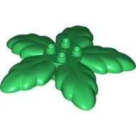 Duplo Plant Tree Leaves with 4 Top Studs