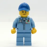 Ground Crew, Medium Blue Shirt with Octan Logo, Medium Blue Legs, Blue Cap