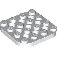 Plate 4 x 4 with Rounded Corners, Pin Holes between Studs