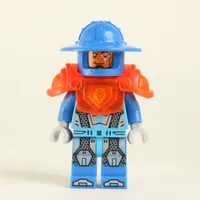 Royal Soldier with Trans-Neon Orange Armor with 2 x 2 Tile with Stud on Back