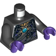 Torso Raven Armour with Chi Orb Print, Black Arms, Dark Purple Hands
