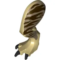 Animal Body Part, Dinosaur, Tyrannosaurus Rex Leg, Left, with Pin, Dark Tan Field, Dark Brown Markings Print