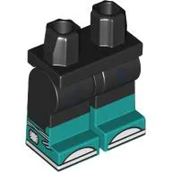 Hips with Black Legs and Dark Turquoise Boots Pattern with Sneakers, White Spider print