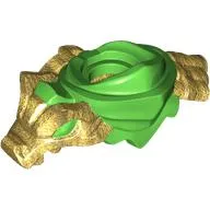 Minifig Neckwear Shoulder Armour With Pearl Gold Dragon pattern