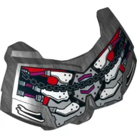 Large Figure Chest Cover, Armour Small with Light Bluish Gray Panels with Rivets, Ribs, Chain Print