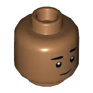 Minifig Head Dean Thomas / Ned Leeds, Smile, Open Mouth with Teeth / Closed Mouth Print