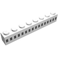 Brick 1 x 8 with Ferry Square Windows Black 16 in 1 Line Print