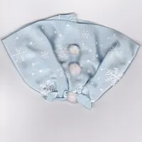 Belville, Skirt, Skirt Long, Satin with White Snowflakes Print