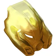 Large Figure Mask of Stone with Marbled Trans-Neon Green Pattern