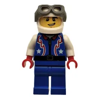 Pilot - Blue Torso, Blue Legs, White Helmet