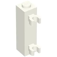Brick Special 1 x 1 x 3 with 2 Clips Vertical [Solid Stud, Thick U Clips]