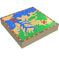 Tile 2 x 2 with Map Adventurers: Jungle and Delta Print