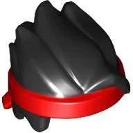 Hair Short, Swept Up with Red Headband Pattern