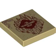 Tile 2 x 2 with Marauder Map print