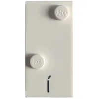 Braille Brick 2 x 4 with 2 Studs ⠌ and 'Í' print