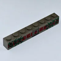 Brick 1 x 8 with Red Bricks, Amazon Logo, Vines Print