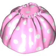 Duplo Skirt Satin with White Polka Dots