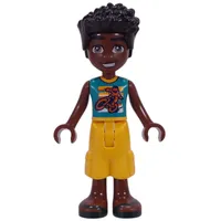 Zac, Dark Turquoise Top, Yellow Pants