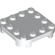 Plate Round Corners 4 x 4 x 2/3 Circle with Reduced Knobs
