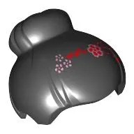 Hair Top Knot Bun with Flowers Print