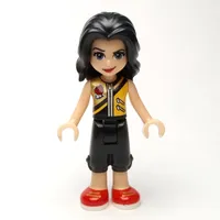 Vicky - Gold Top, Black Trousers