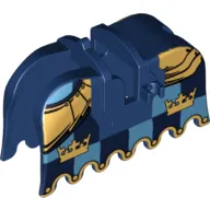 Animal / Creature Accessory, Horse Barding with Gold Crowns and Gold Plate Armour Print