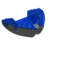 Boat Hull Section, Small Bow 12 x 12 x 5 1/3 with Black Top [Complete Assembly]