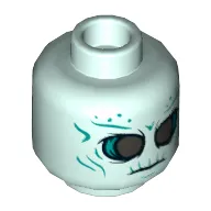 Minifig Head Nehmaar Reem, Large Silver Eyes, Wrinkles Print