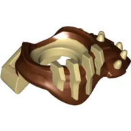 Minifig Neckwear Shoulder Guard with Tan Spikes print