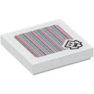 Tile 2 x 2 with Boo and Barcode Print (Sticker)