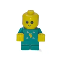 Baby, Dark Turquoise with Moose and Snowflakes