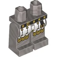 Hips and Flat Silver Legs with Long White Coat Ends, Black Belt, Gold Decorations print