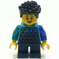 Boy, Medium Azure Torso, Dark Blue Legs