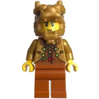 Pearl Gold Torso, Dark Orange Legs, Pearl Gold Dragon Mask