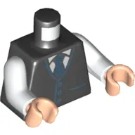 Torso Jacket, White Shirt, Blue Tie Print, White Arms, Light Nougat Arms