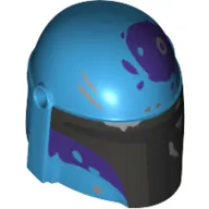 Helmet Mandalorian with Holes, Dark Purple and Dark Bluish Gray print