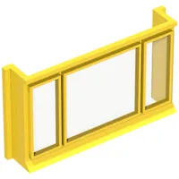Window 1 x 6 x 3 3-Pane with Glass for Slotted Bricks