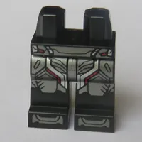 Hips and Black Legs with Metallic Silver Armour Print (War Machine)