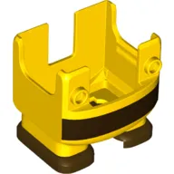 Nintendo Figure, Legs and Overalls with Two Front Studs and Dark Brown Feet and Dark Brown Stripe, with Internal Prongs for Bee Suit