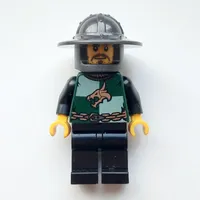 Dragon Knight, Dark Green, Wide Brim Helmet, Moustache and Stubble (Pearl Titanium)