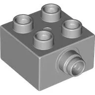 Duplo Brick 2 x 2 - Grooved Pin on Side