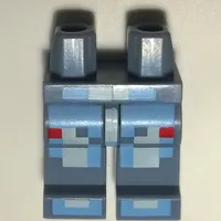 Hips and Sand Blue Legs with Pixelated Bright Light Blue and White Space Suit Pattern