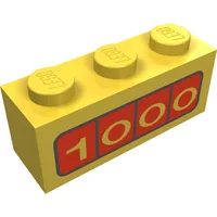 Brick 1 x 3 with Cash Register '1000' Display Print