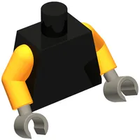 Torso, Orange Arms, Dark Bluish Gray Hands [Plain]