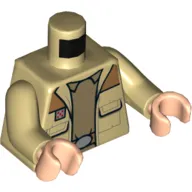 Torso Jacket with Medium Nougat Shoulders, over Dark Tan Undershirt Print, Tan Arms, Light Nougat Hands