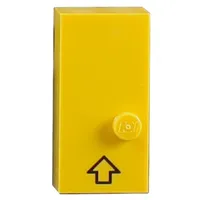 Braille Brick 2 x 4 with 1 Stud ⠠ and Up Arrow Print